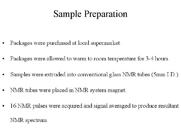 "Off the Shelf" Cream Cheese Analysis by NMR
